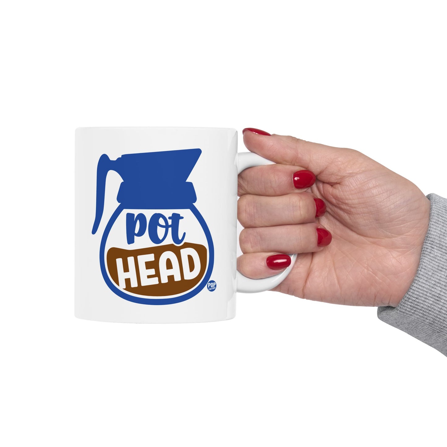 Pot Head Coffee Pot Mug – Funny “Pot Head” Pun Coffee Cup by StupidMug – Pop Factory® Gift for Coffee Lovers & Pun Enthusiasts