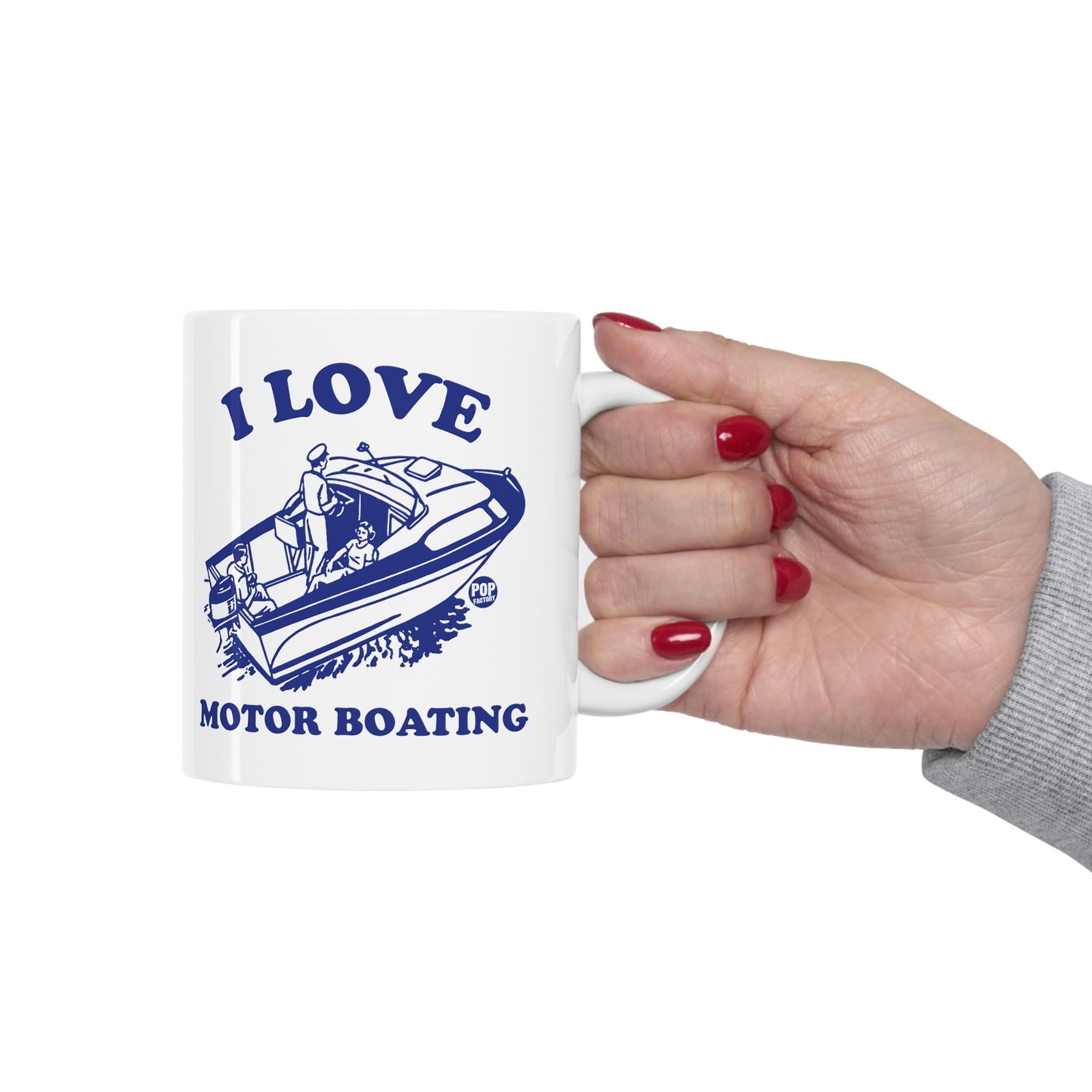 I LOVE MOTOR BOATING COFFEE MUG