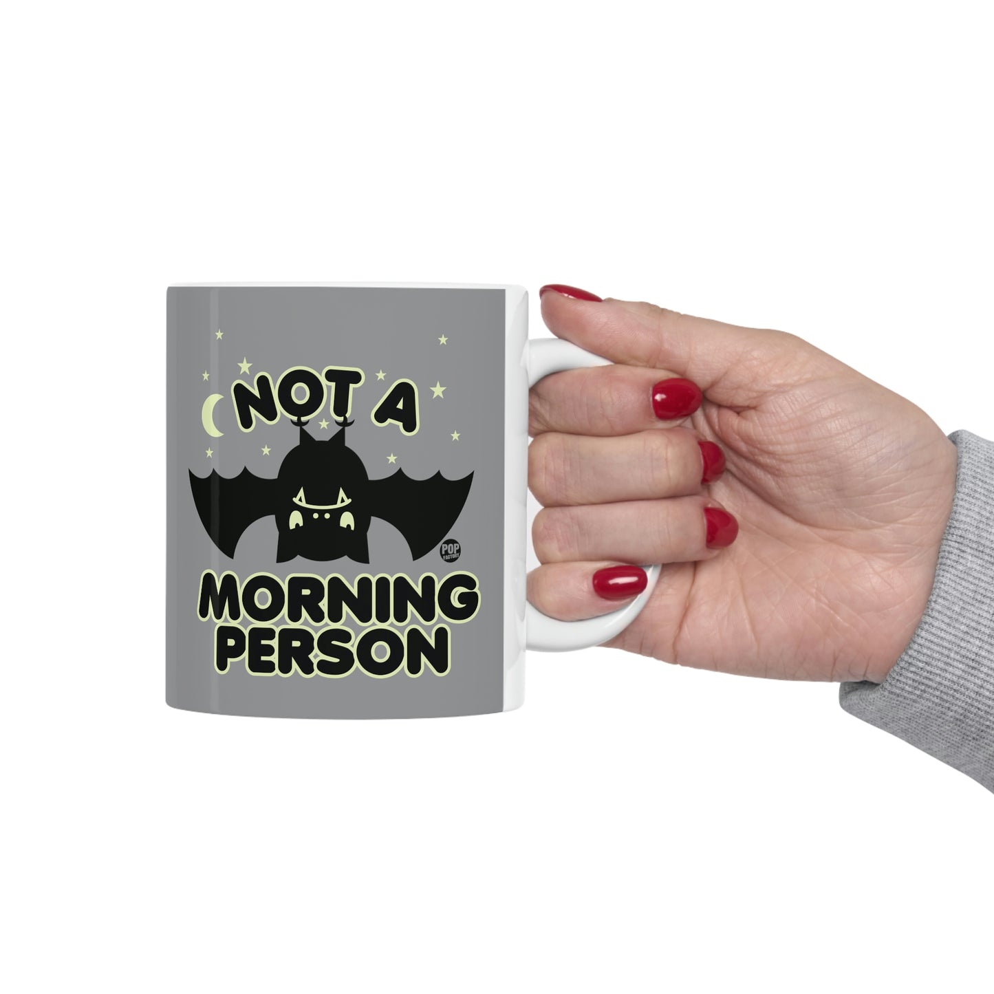 NOT A MORNING PERSON BAT COFFEE MUG