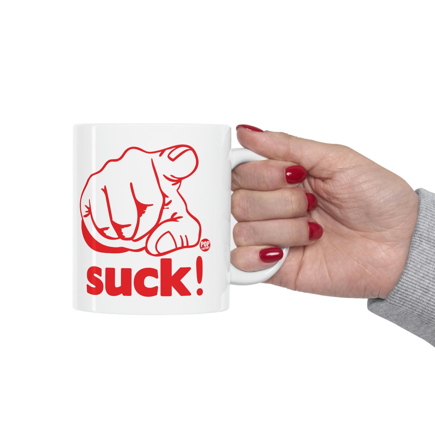 You Suck Finger Mug