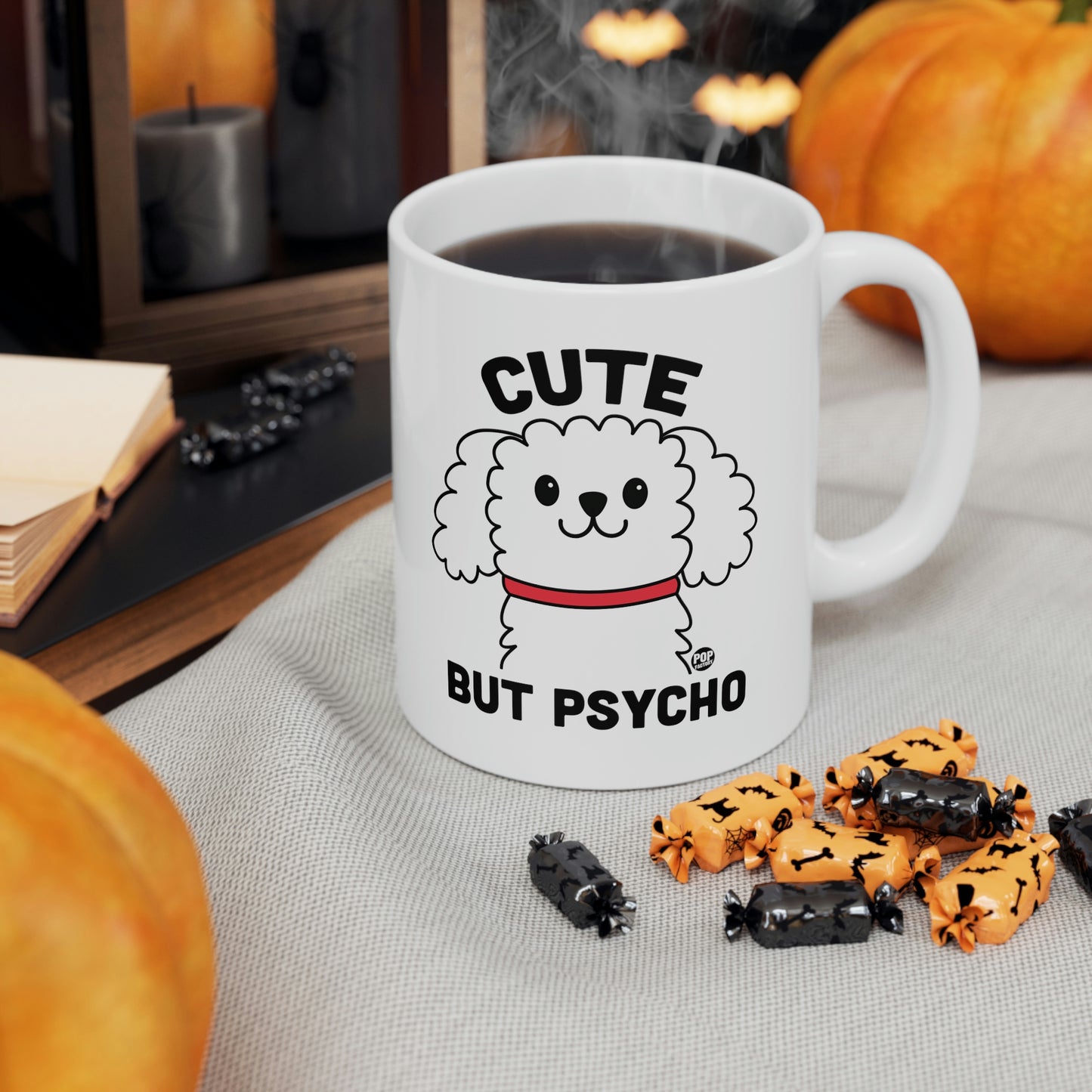 Cute But Psycho Dog Mug – Funny Coffee Cup by StupidMug and Pop Factory