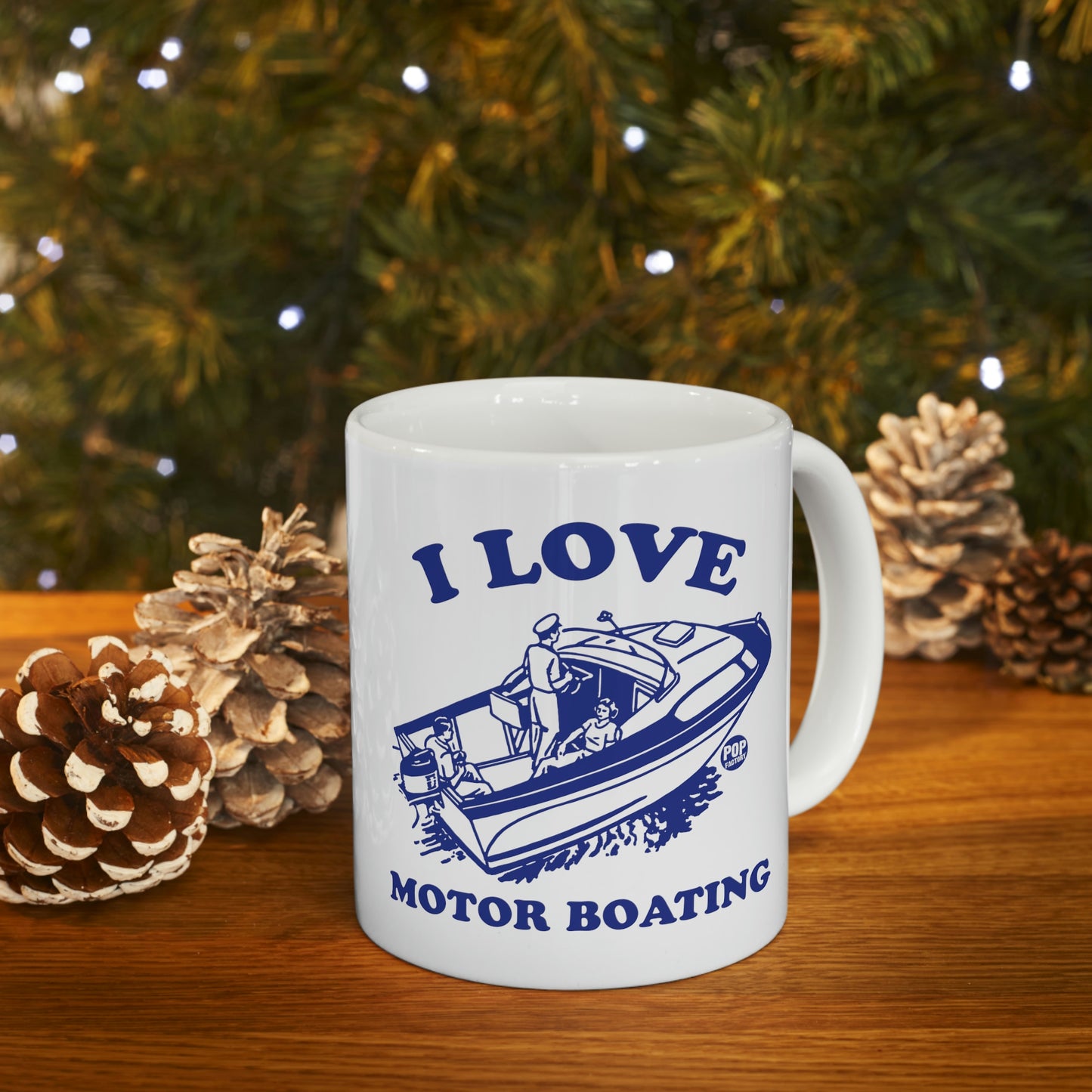 I LOVE MOTOR BOATING COFFEE MUG