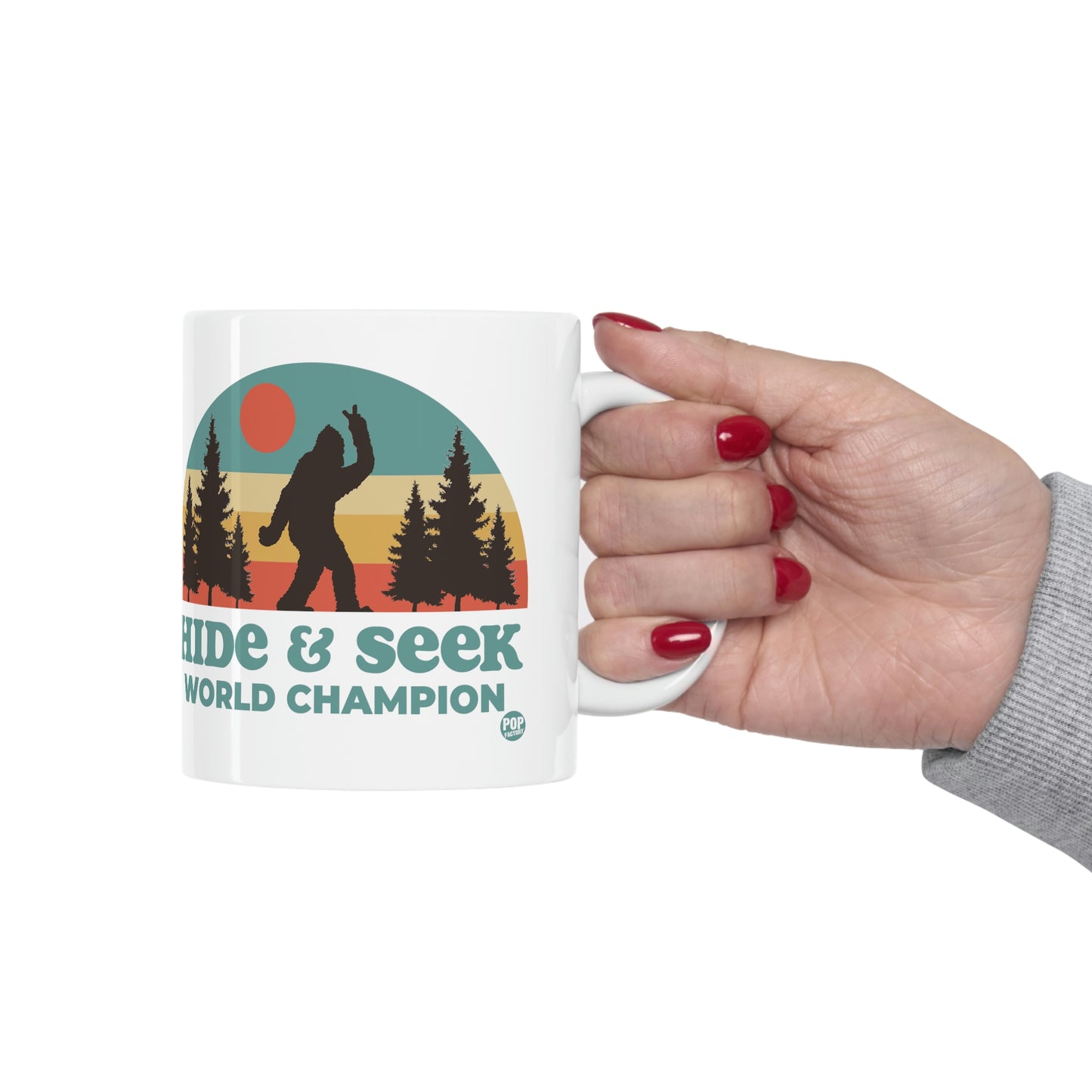 HIDE AND SEEK WORLD CHAMPION BIGFOOT COFFEE MUG