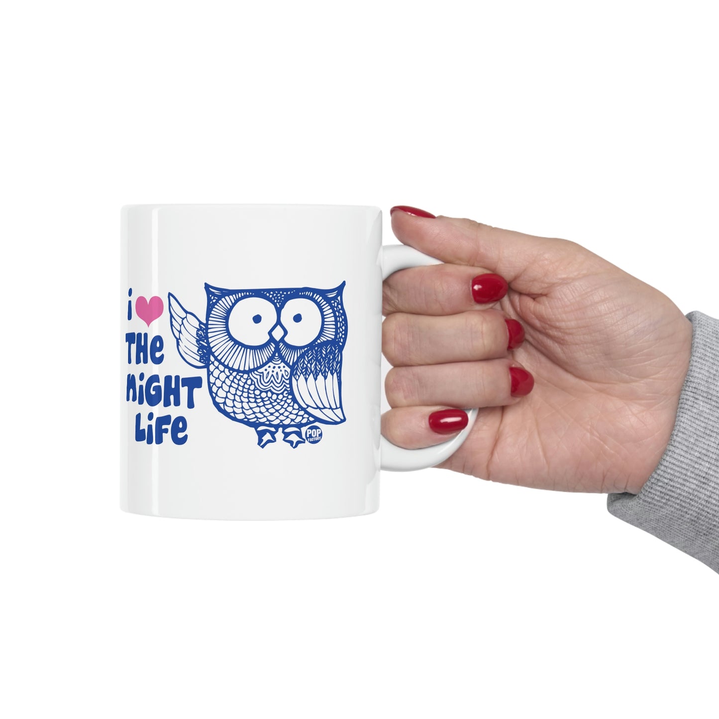 I LOVE THE NIGHT LIFE, OWL COFFEE MUG