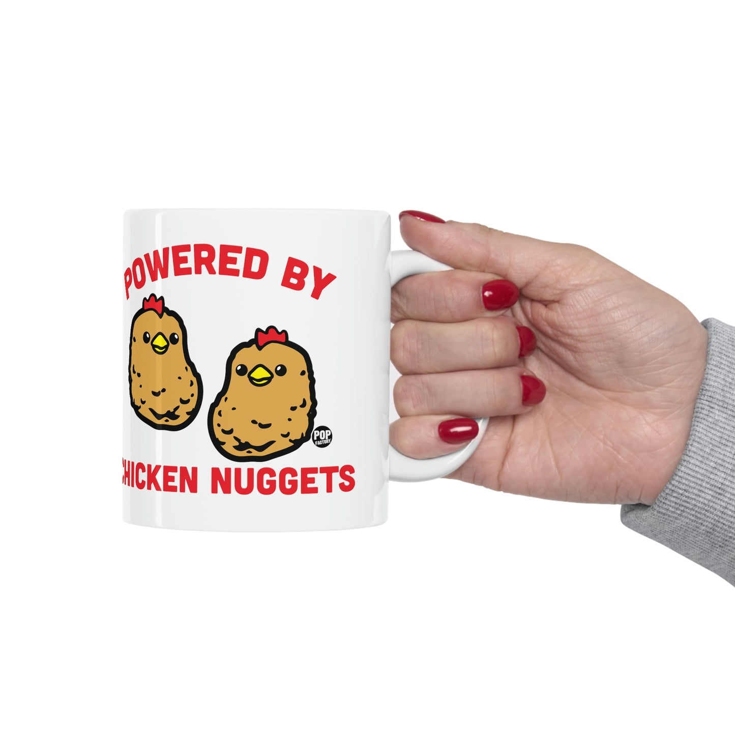 POWERED BY CHICKEN NUGGETS COFFEE MUG