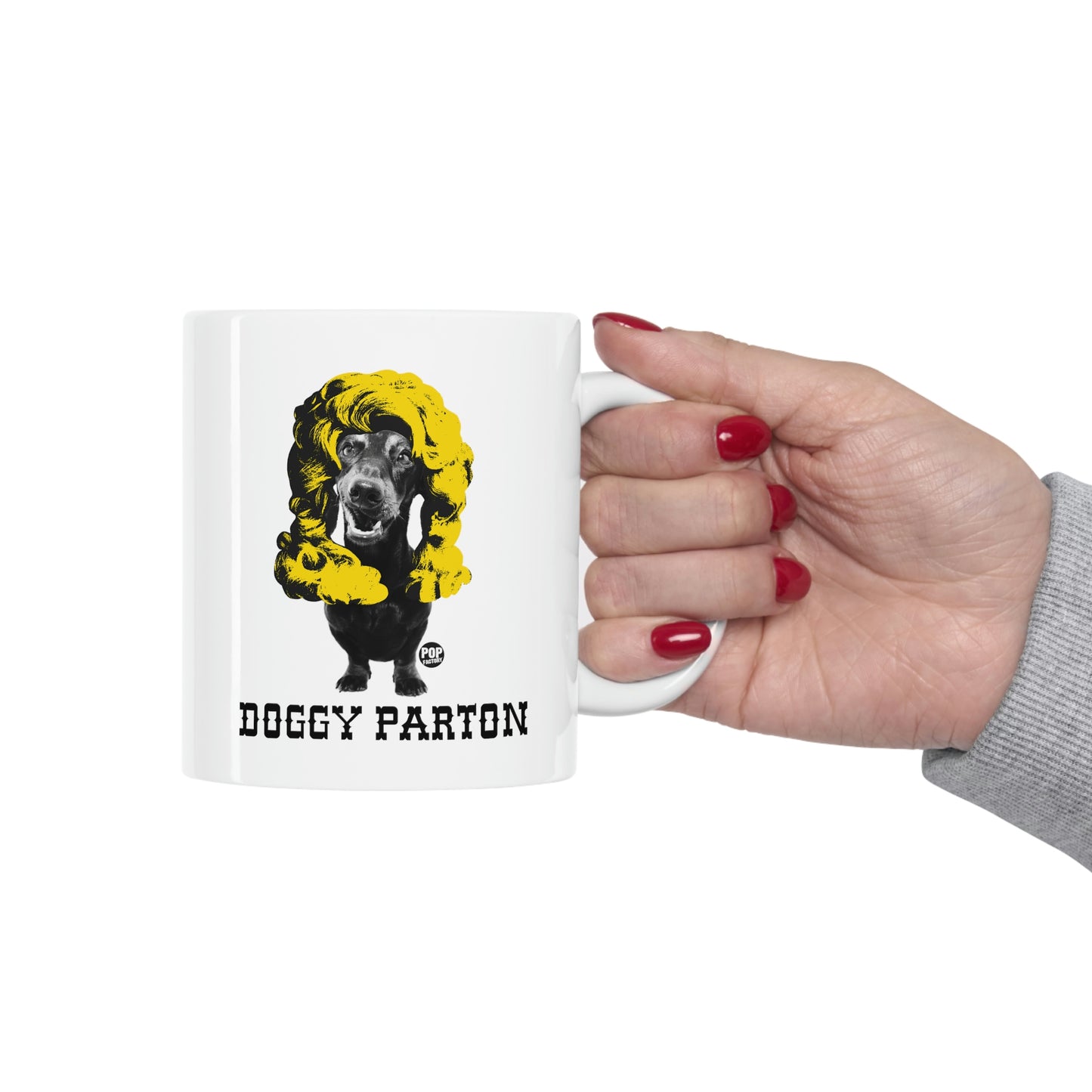 Doggy Parton Mug – Funny Coffee Cup by StupidMug and Pop Factory