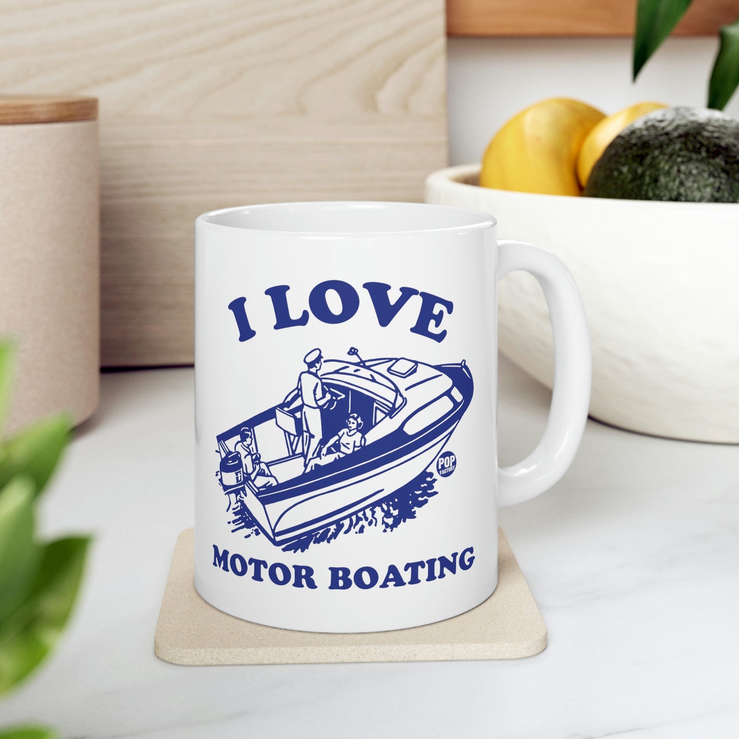 I LOVE MOTOR BOATING COFFEE MUG