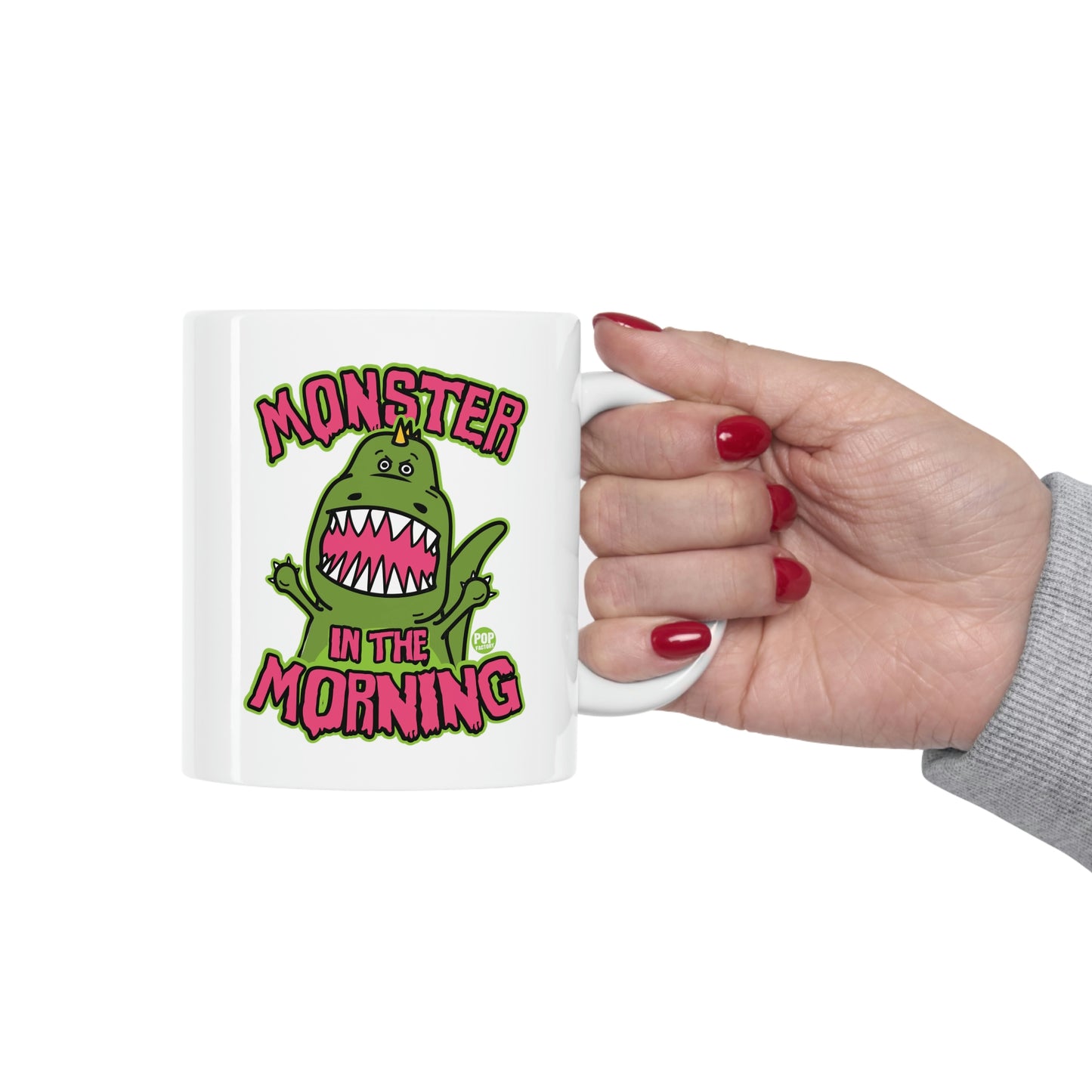 MONSTER IN THE MORNING DINO COFFEE MUG