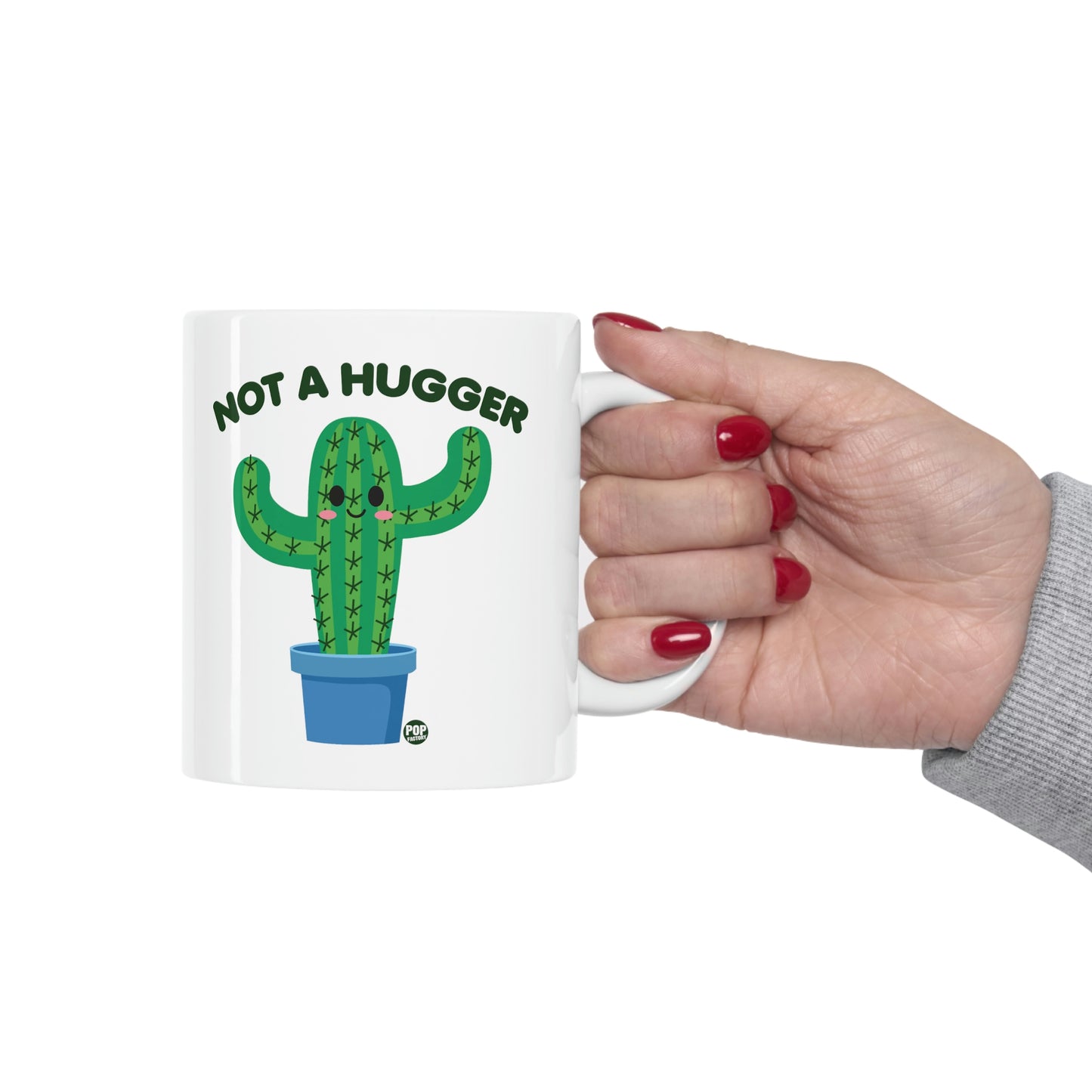 NOT A HUGGER CACTUS COFFEE MUG