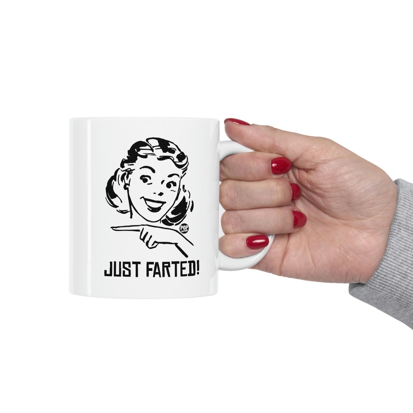 JUST FARTED COFFEE MUG