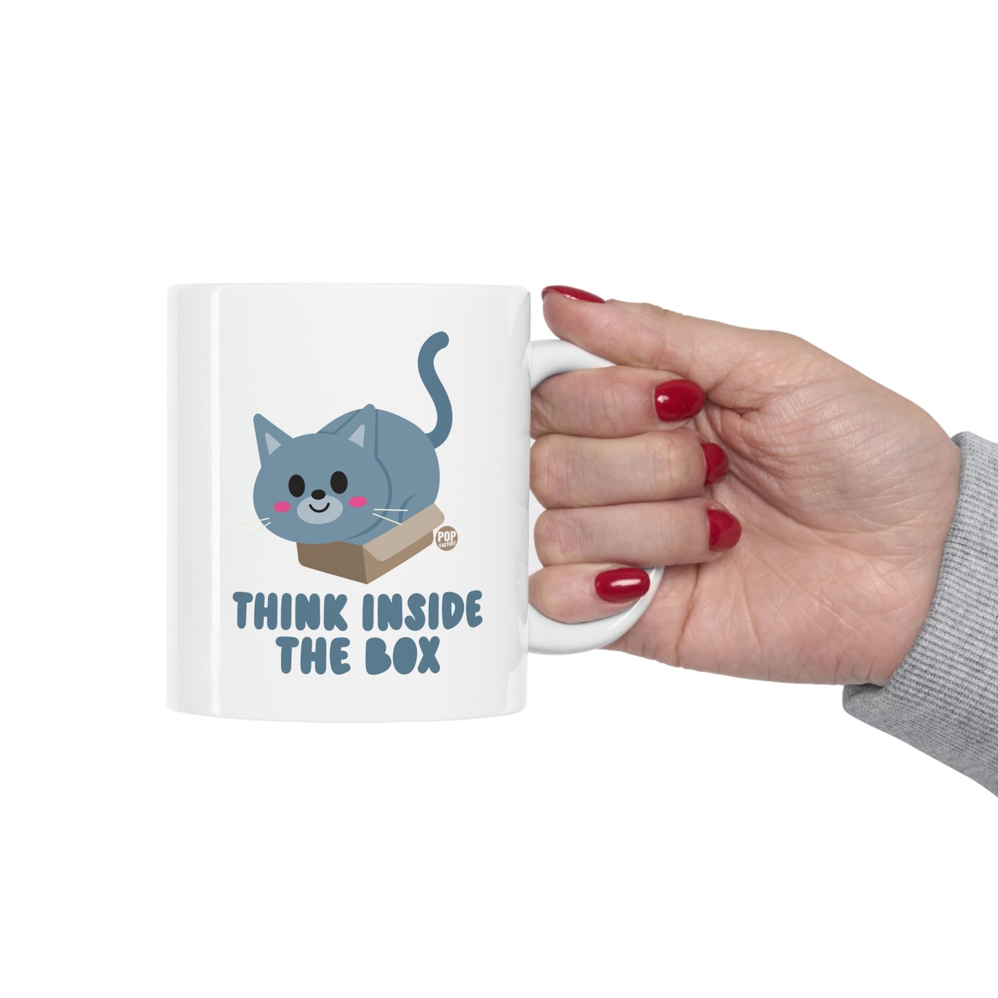 Think Inside The Box Cat Mug
