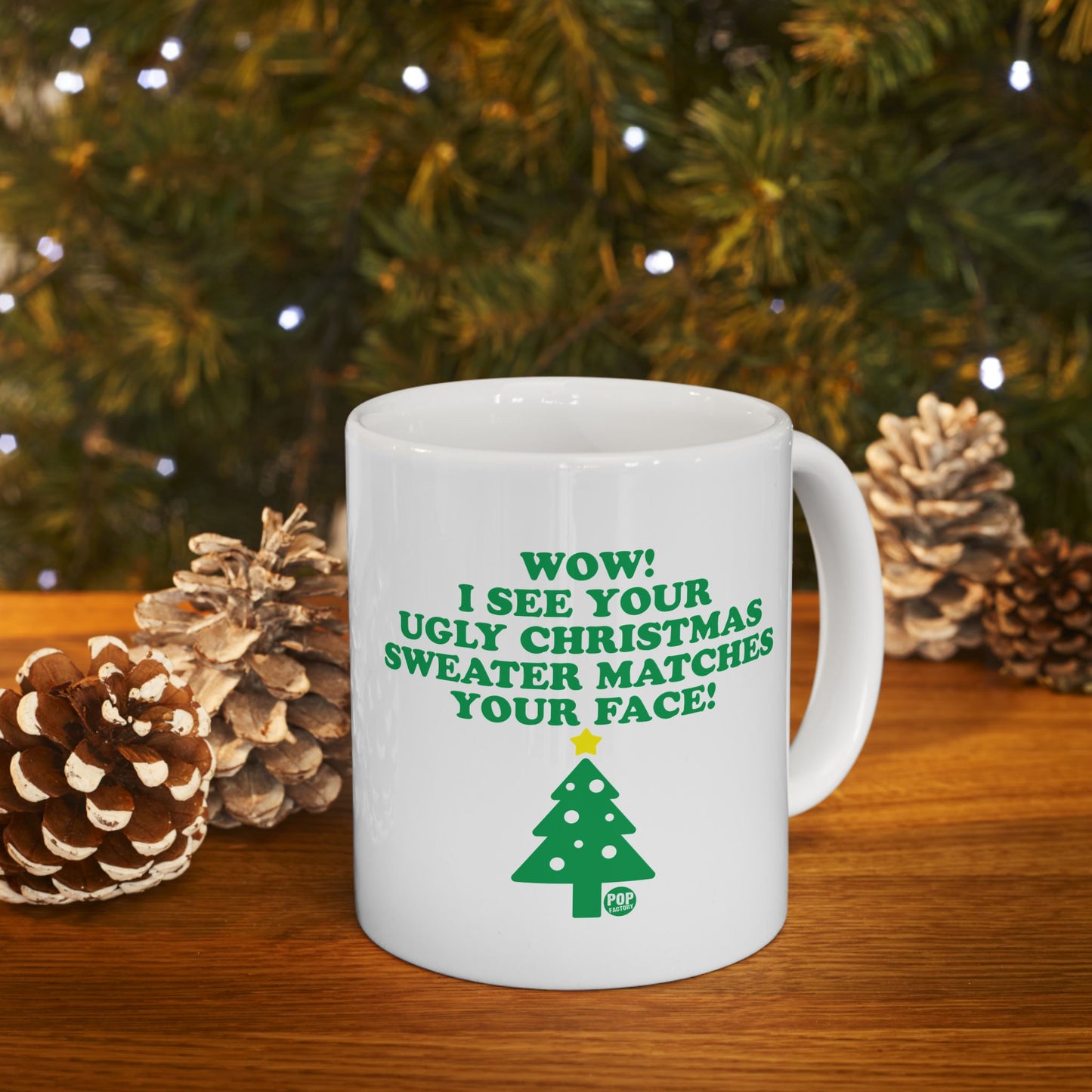 Ugly Xmas Sweater Match Face Mug