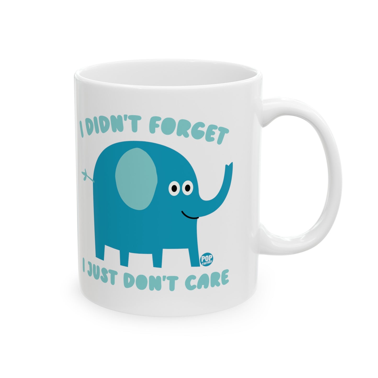 Don't Care Elephant Mug