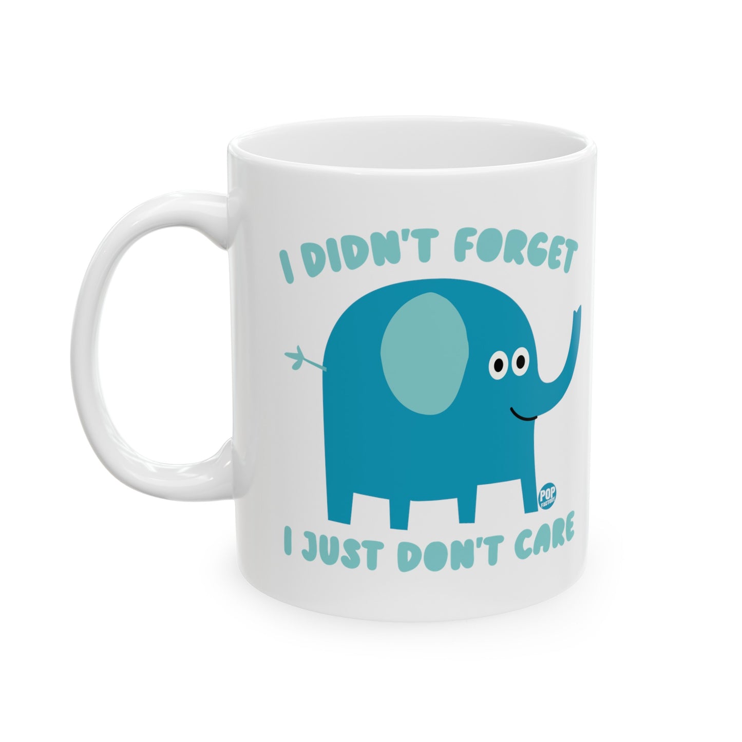 Don't Care Elephant Mug