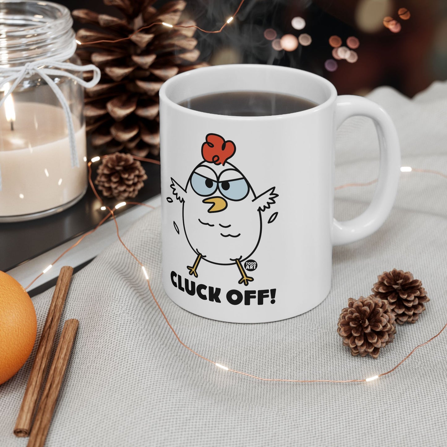 Cluck Off Chicken Mug, Funny Chicken Mug Gift, Adult Humor Chicken Mug