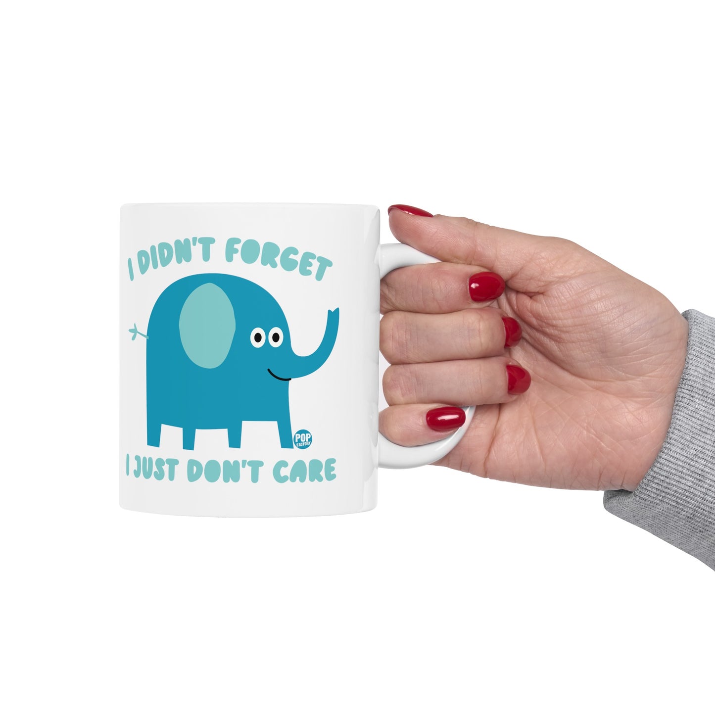 Don't Care Elephant Mug