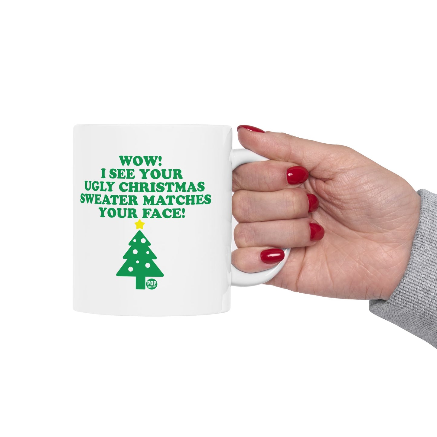 Ugly Xmas Sweater Match Face Mug