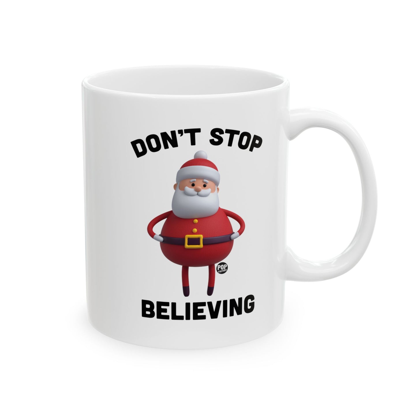 Don't Stop Believing Santa Toy Mug