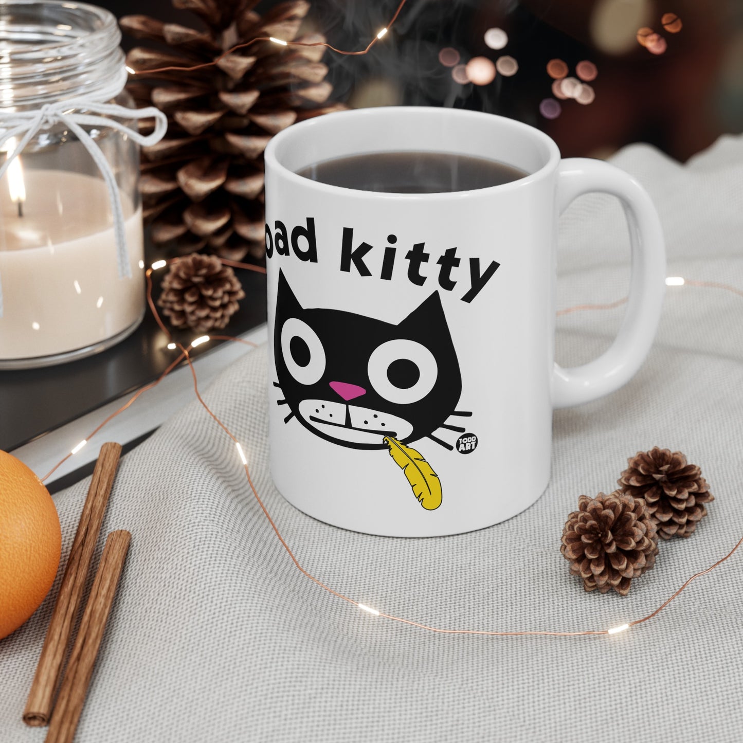 Bad Kitty Mug, Funny Bad Cat Mug, Funny Cat Owner Mug Gift