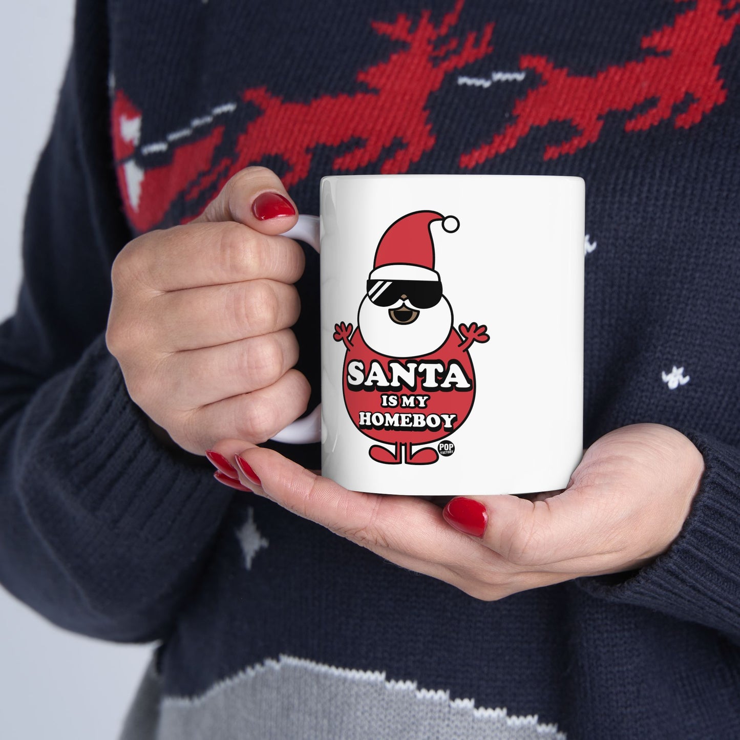 Santa Is My Home Boy 2 Mug