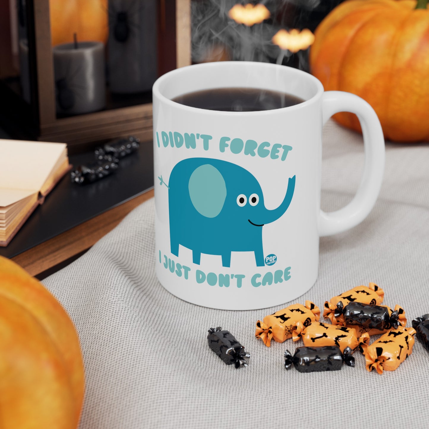 Don't Care Elephant Mug