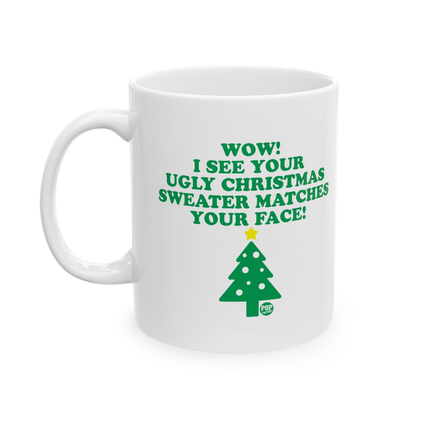 Ugly Xmas Sweater Match Face Mug