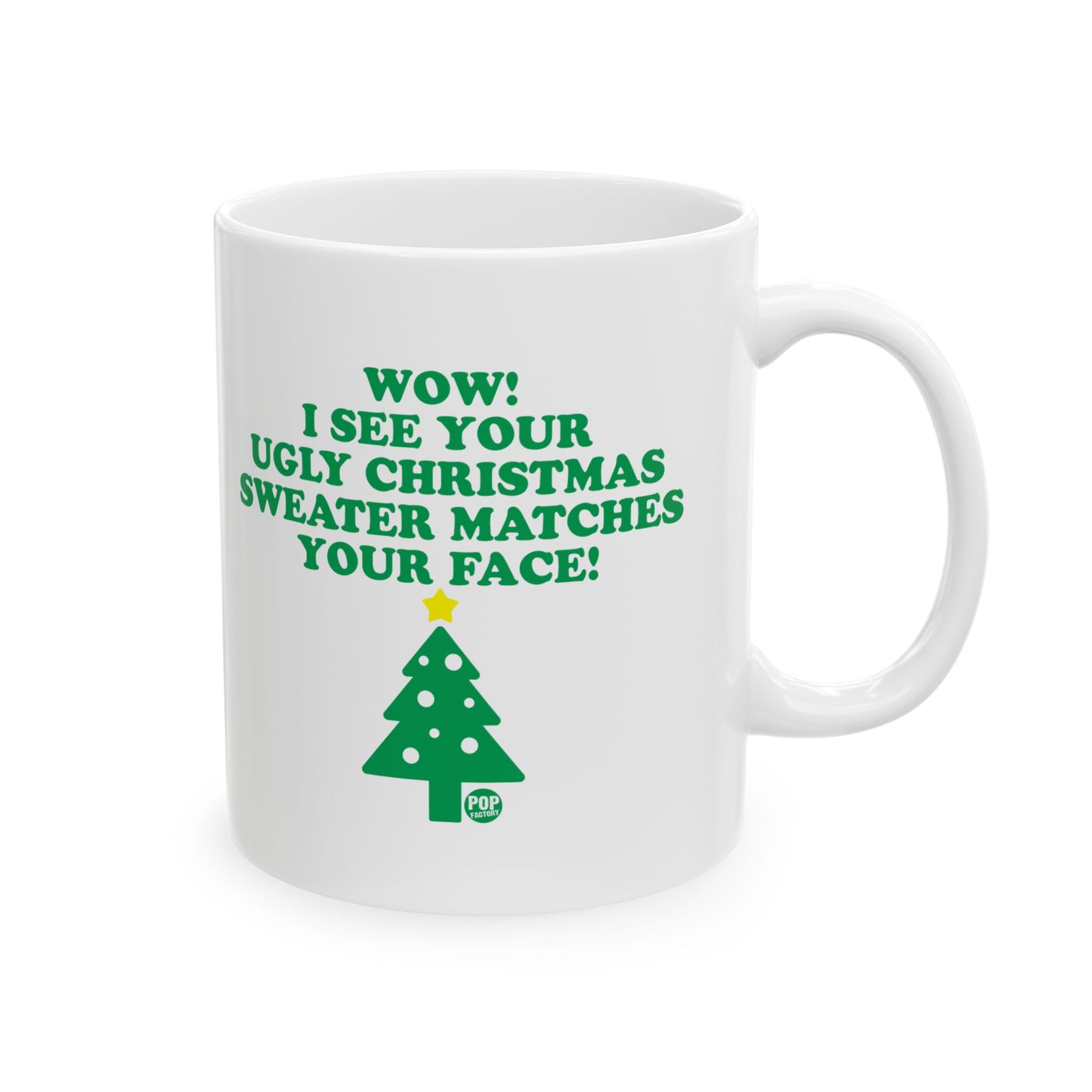 Ugly Xmas Sweater Match Face Mug