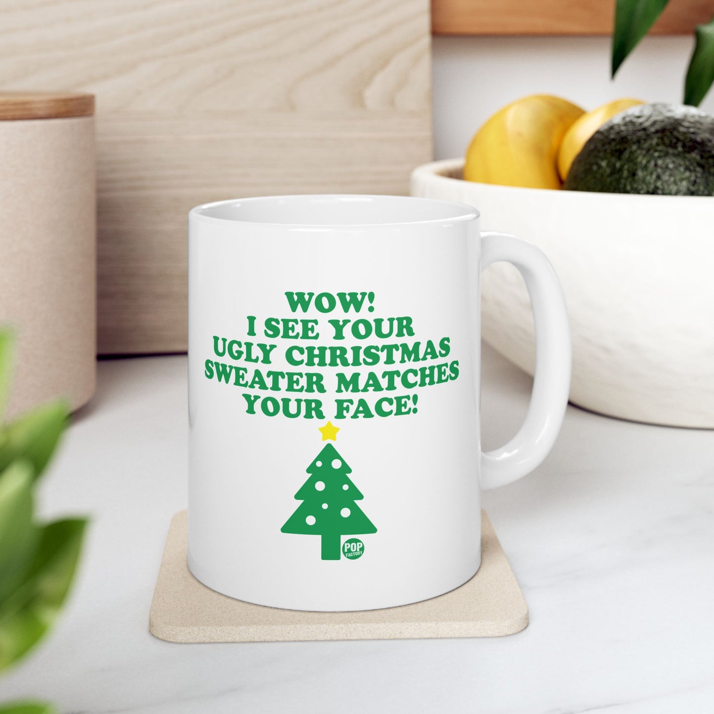 Ugly Xmas Sweater Match Face Mug