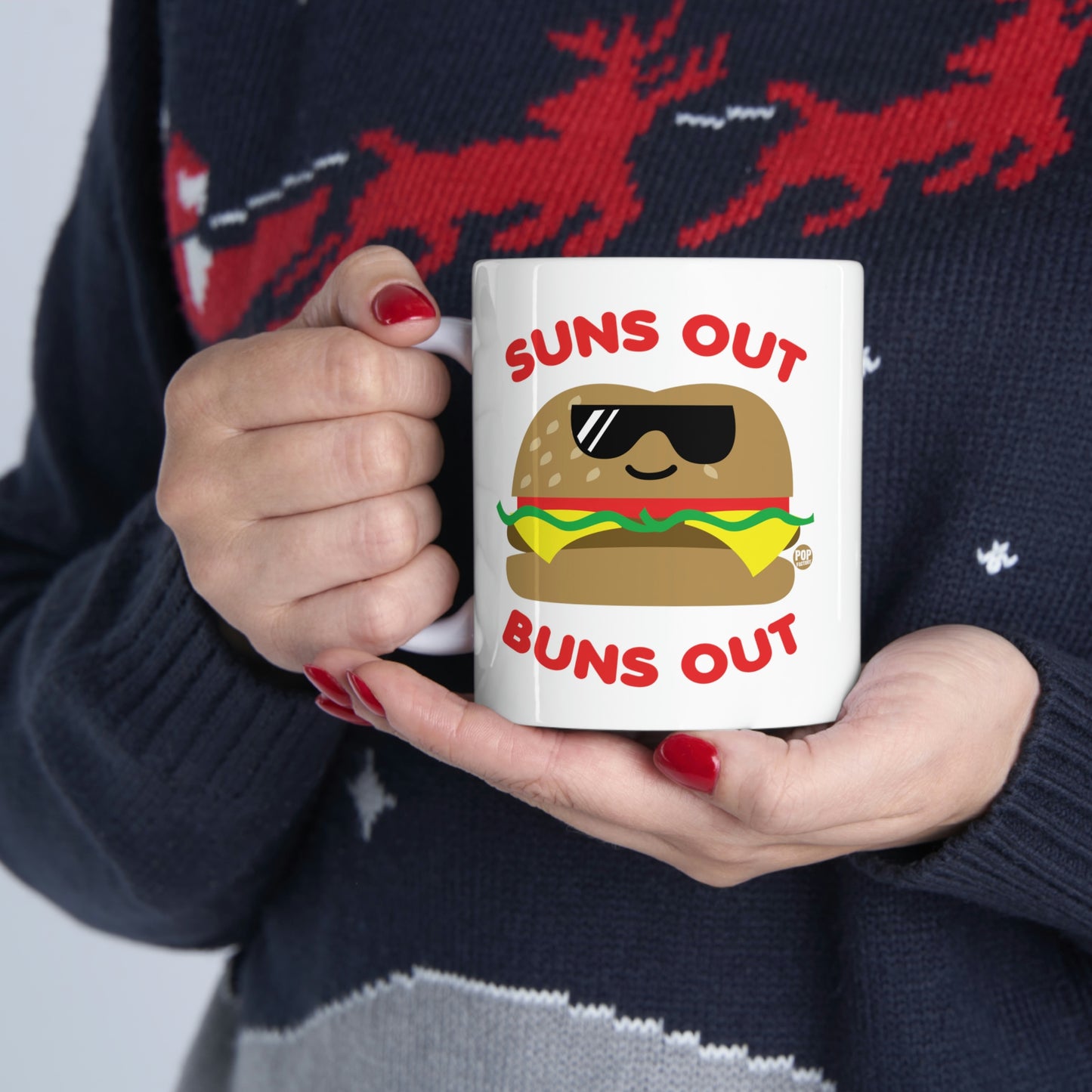 Suns Out Buns Out Burger Mug