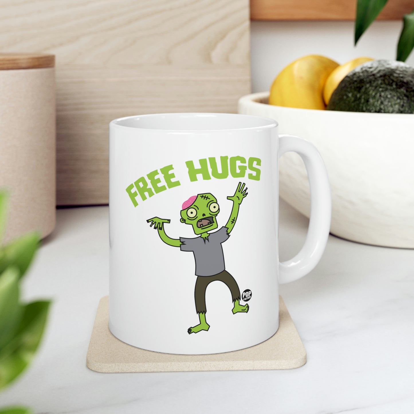 FREE HUGS ZOMBIE COFFEE MUG