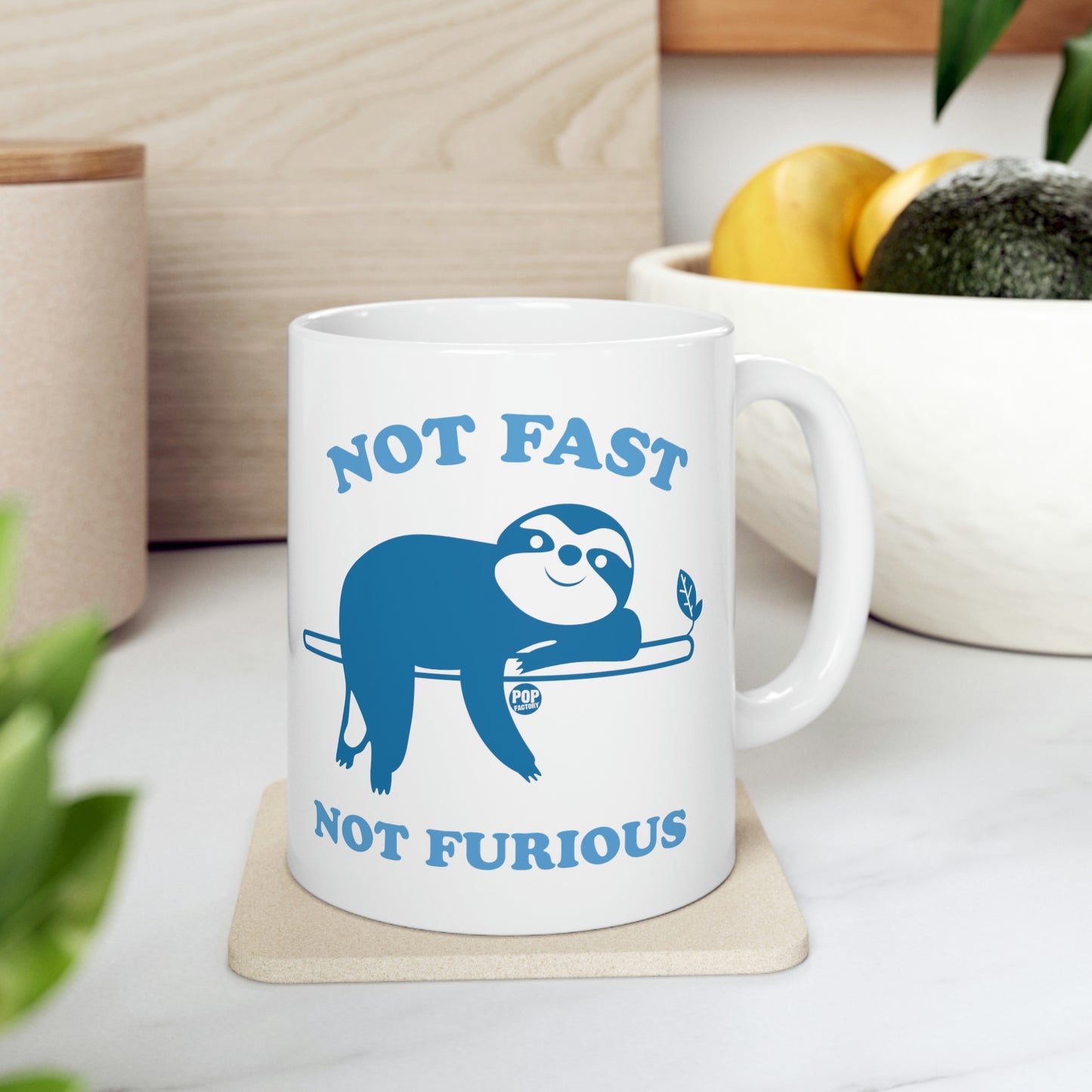 NOT FAST NOT FURIOUS SLOTH COFFEE MUG