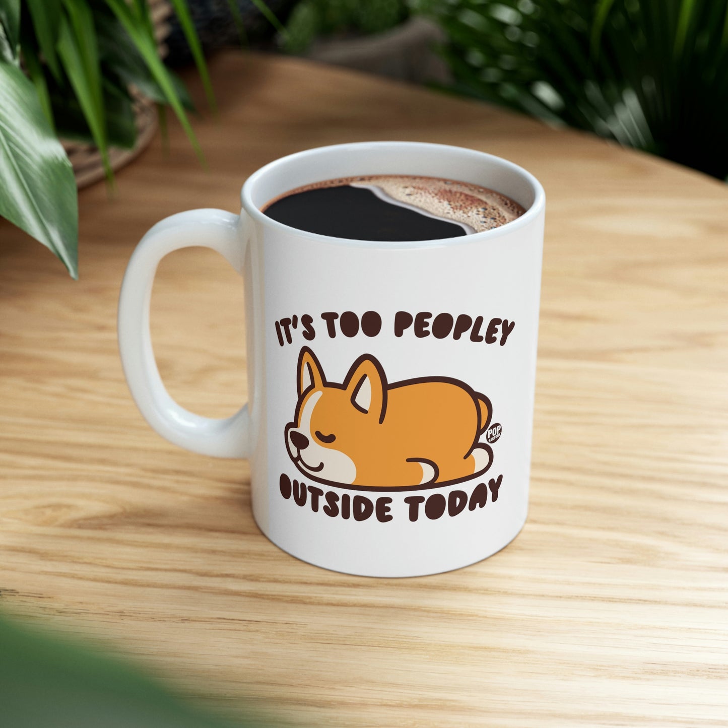 Too Peopley Outside Dog Mug