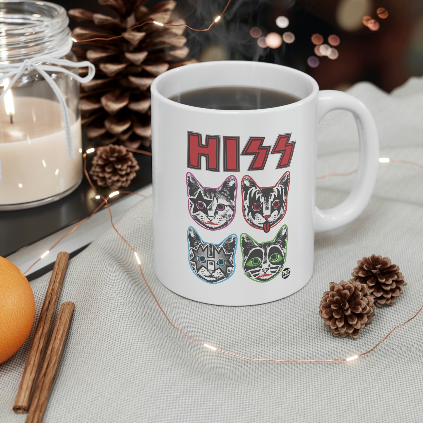 HISS KISS CATS COFFEE MUG