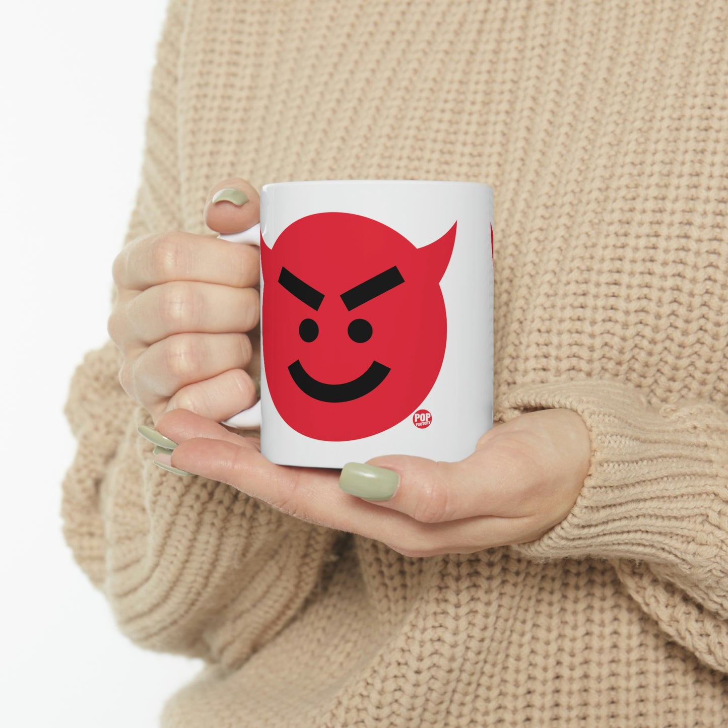 DEVIL SMILEY FACE COFFEE MUG