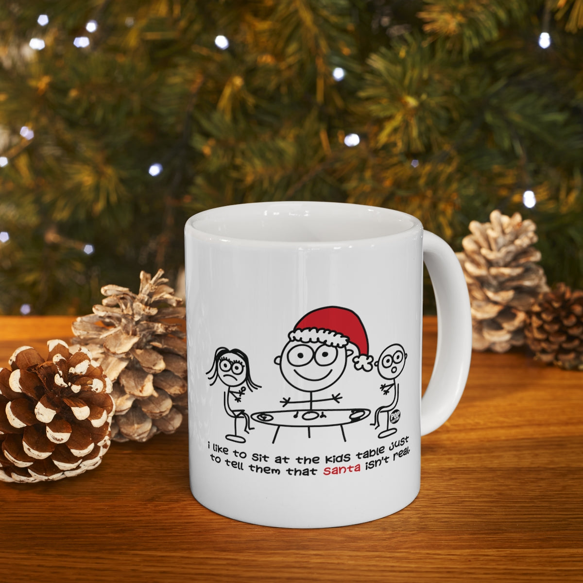 Sit At Kids Table Santa Mug