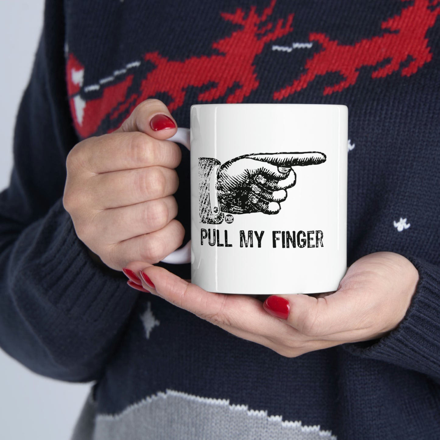 PULL MY FINGER COFFEE MUG