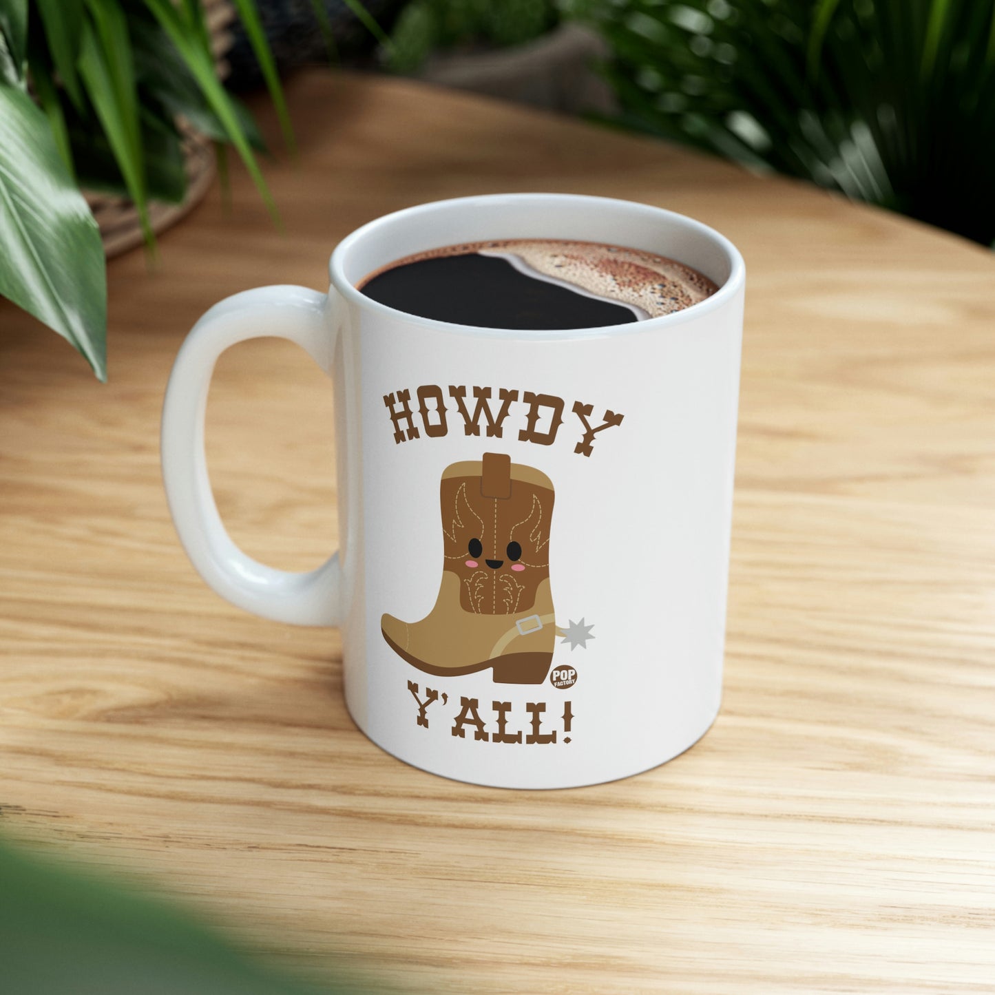 HOWDY Y'ALL BOOT COFFEE MUG