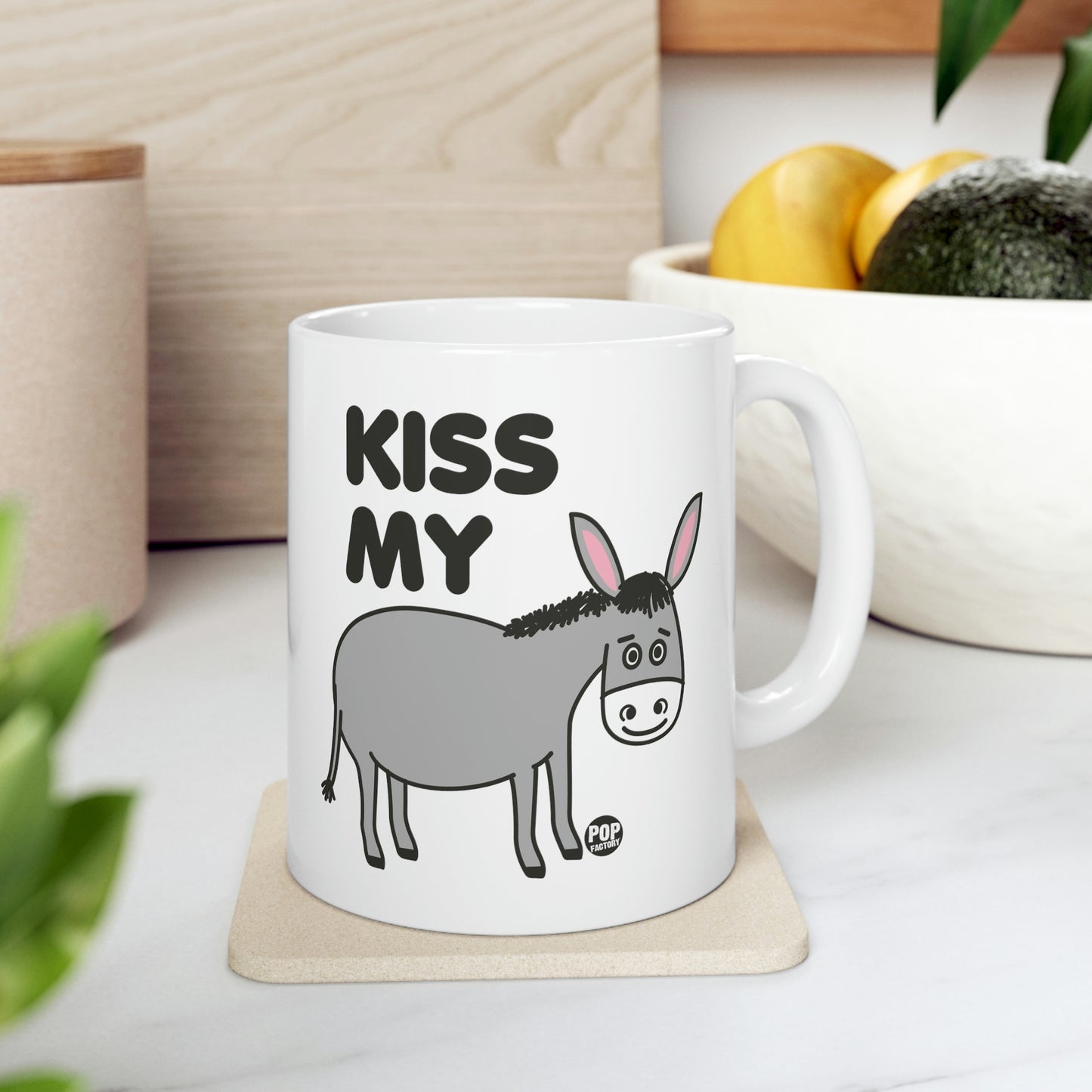 Kiss My Ass Donkey Coffee Mug