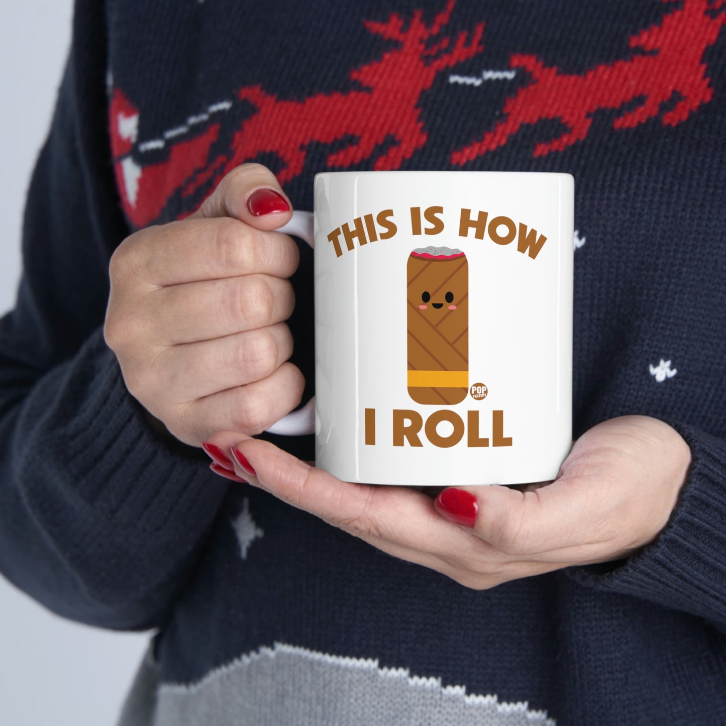 This Is How I Roll Cigar Mug – Funny Cigar Roll Pun Coffee Cup by Pop Factory® | Gift for Cigars & Coffee Aficionados