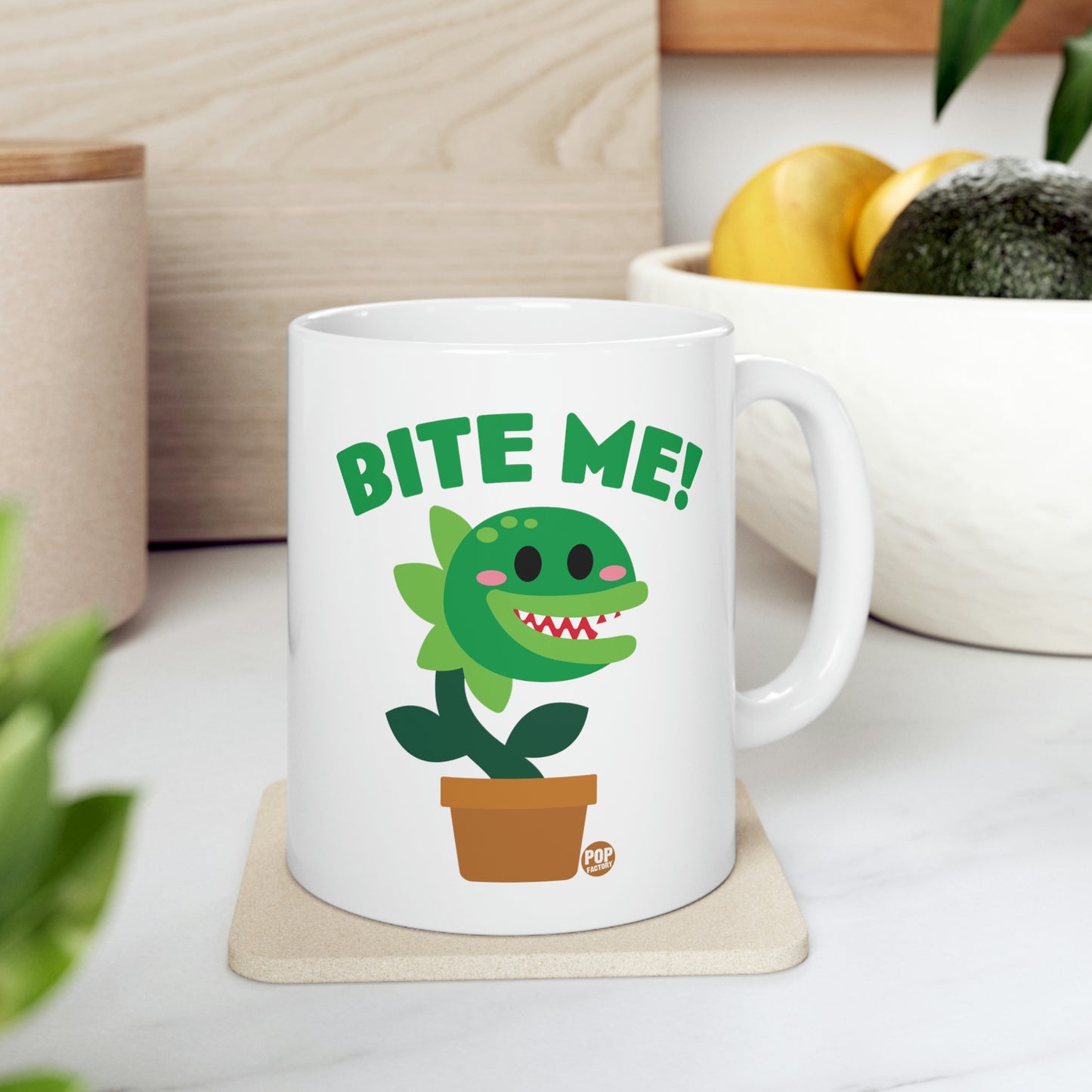 BITE ME VENUS FLYTRAP COFFEE MUG