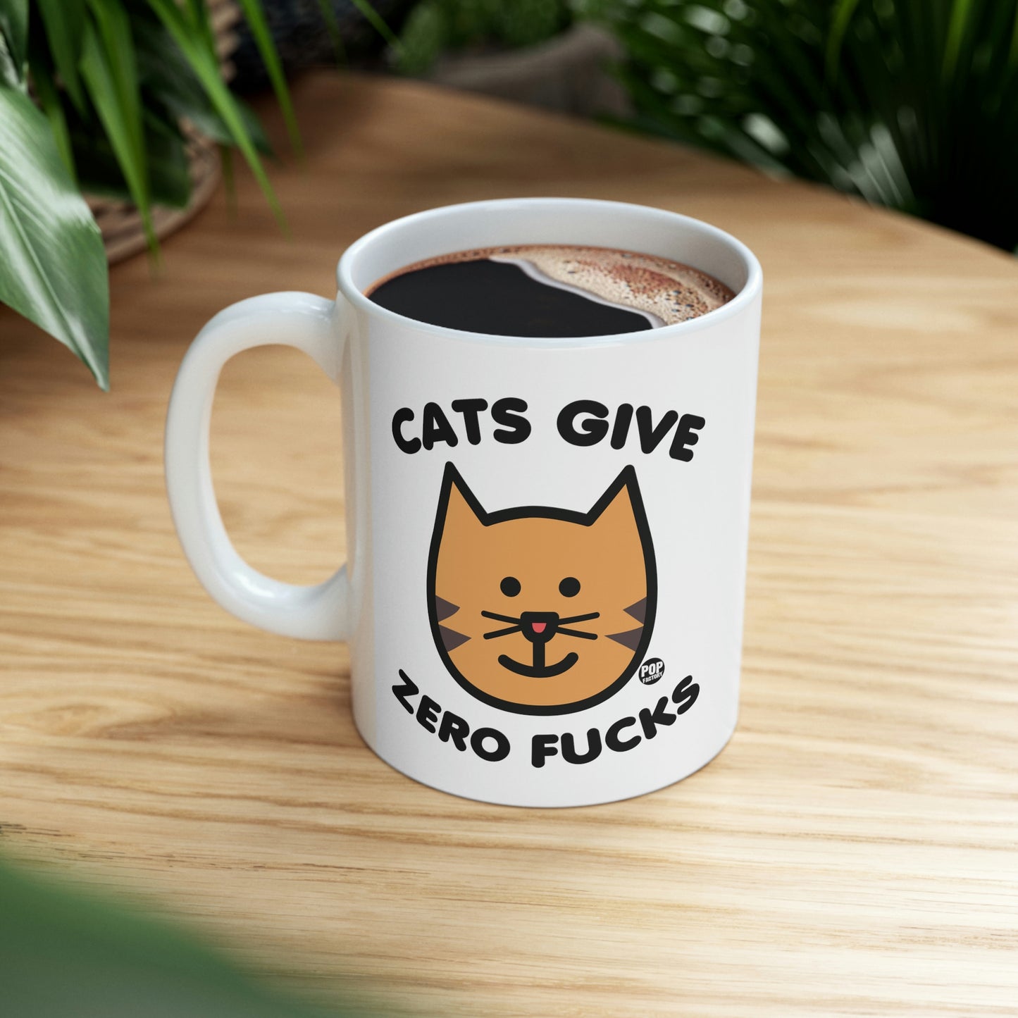 CATS GIVE ZERO FUCKS COFFEE MUG