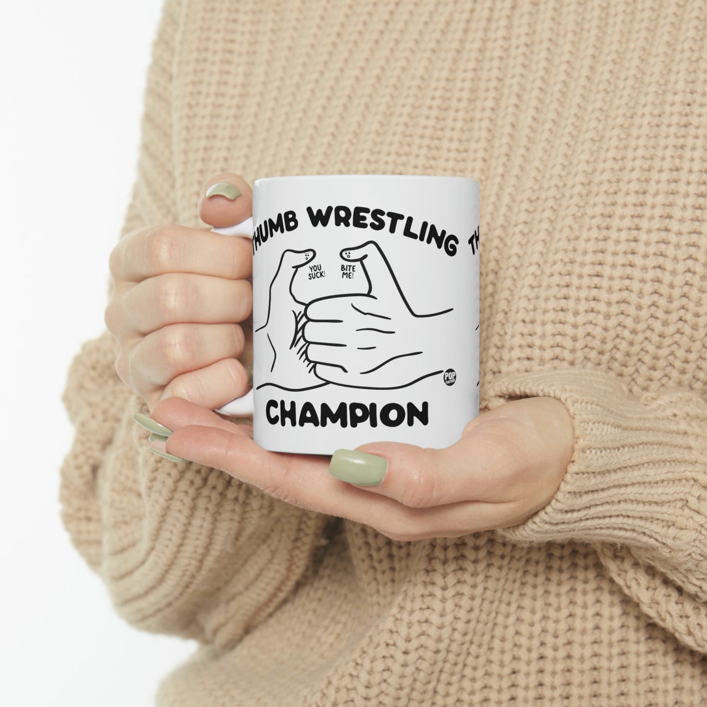 Thumb Wrestling Champ Mug