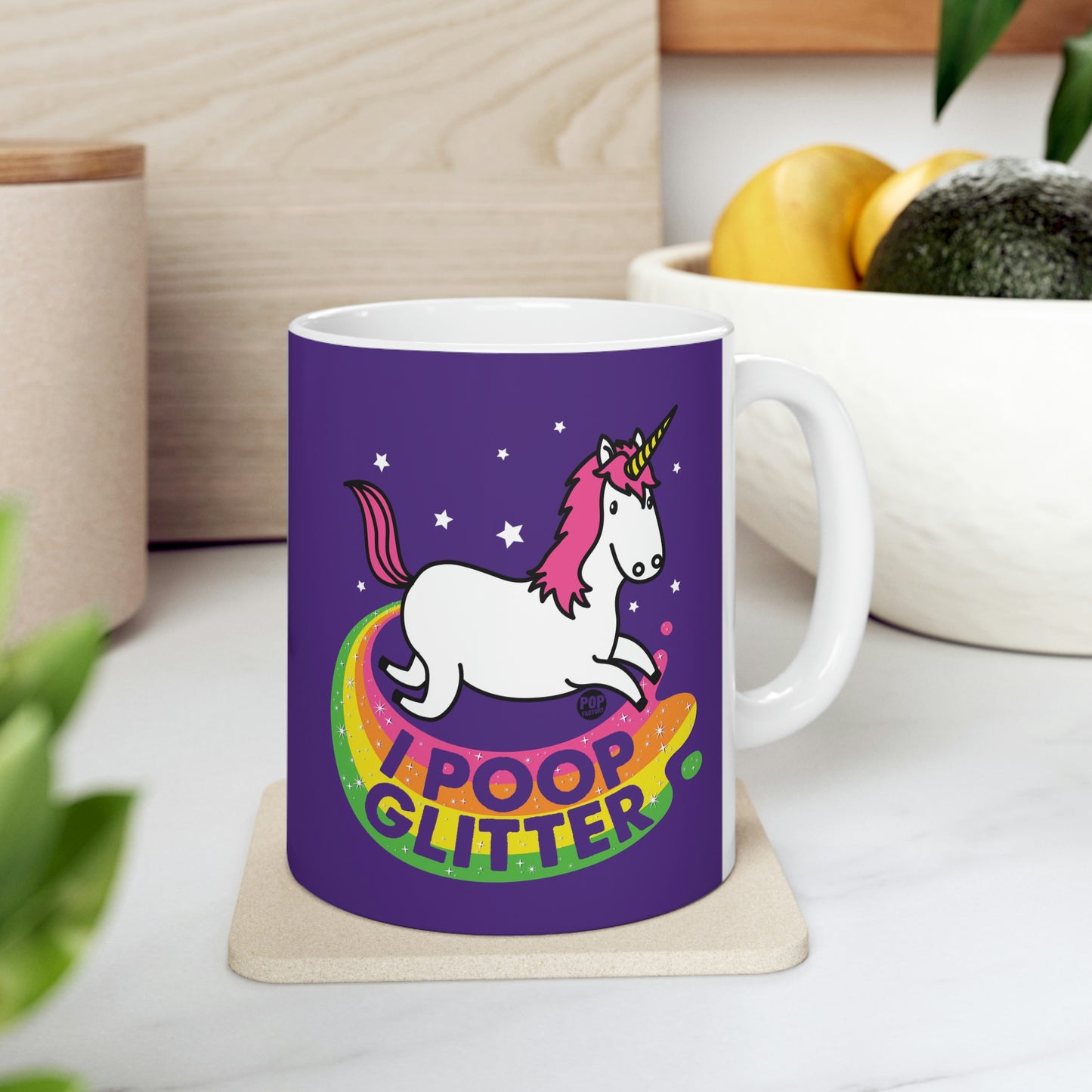 I Poop Glitter Unicorn Coffee Mug