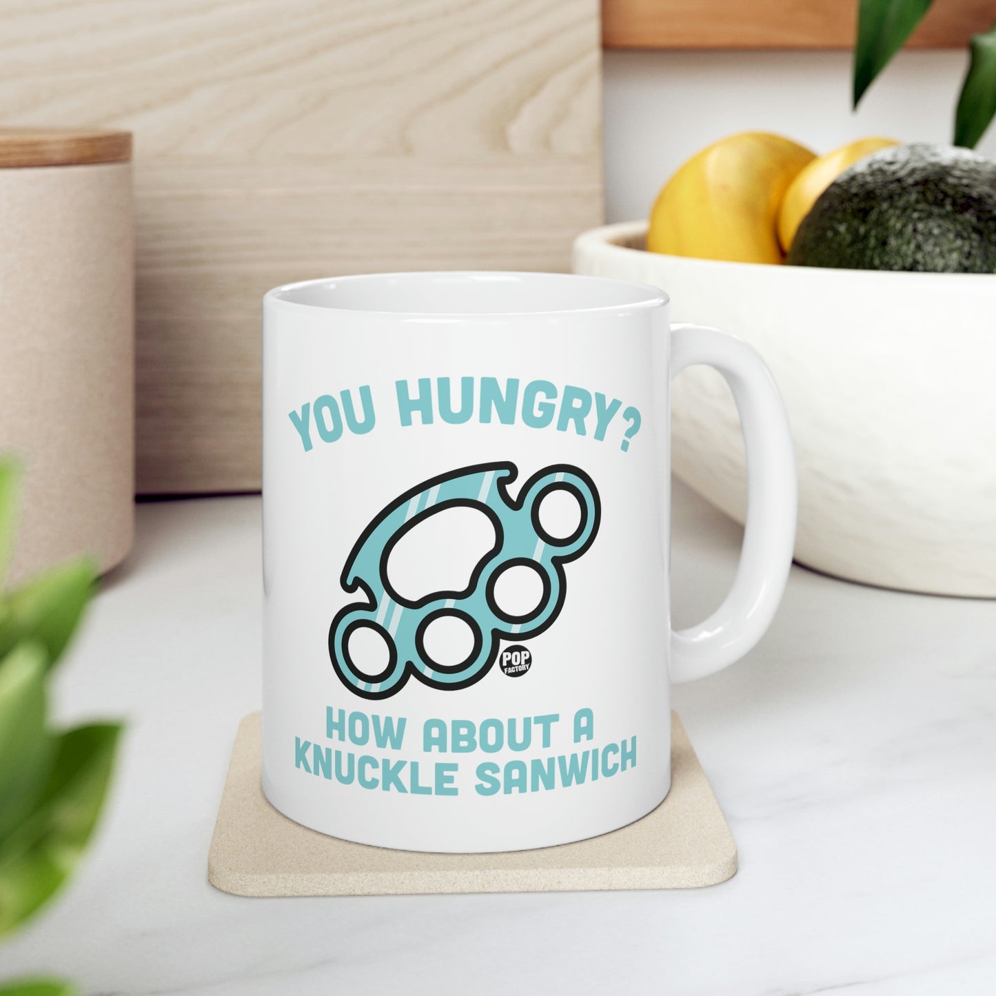 HUNGRY KNUCKLE SANDWICH COFFEE MUG