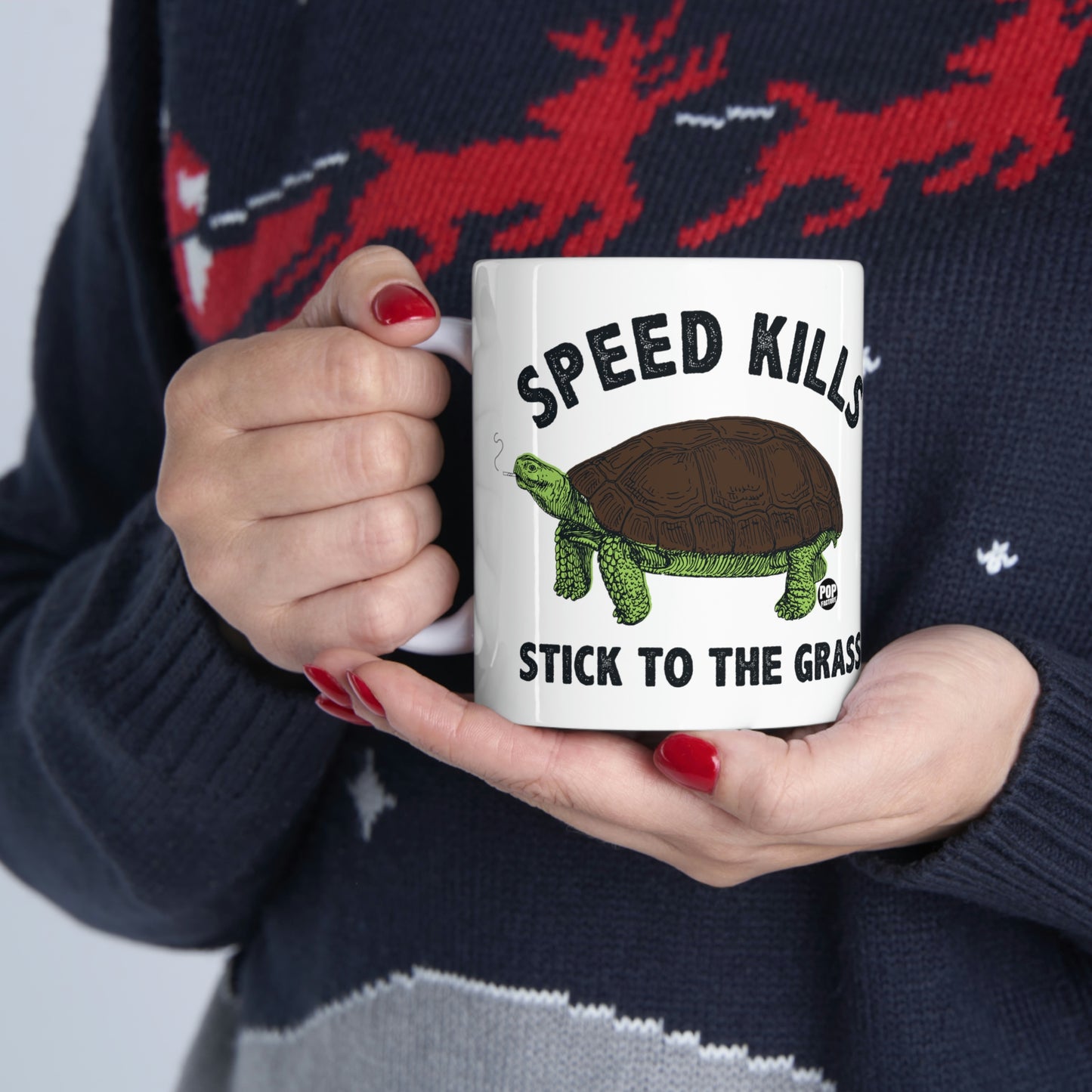 Speed Kills Grass Turtle Mug