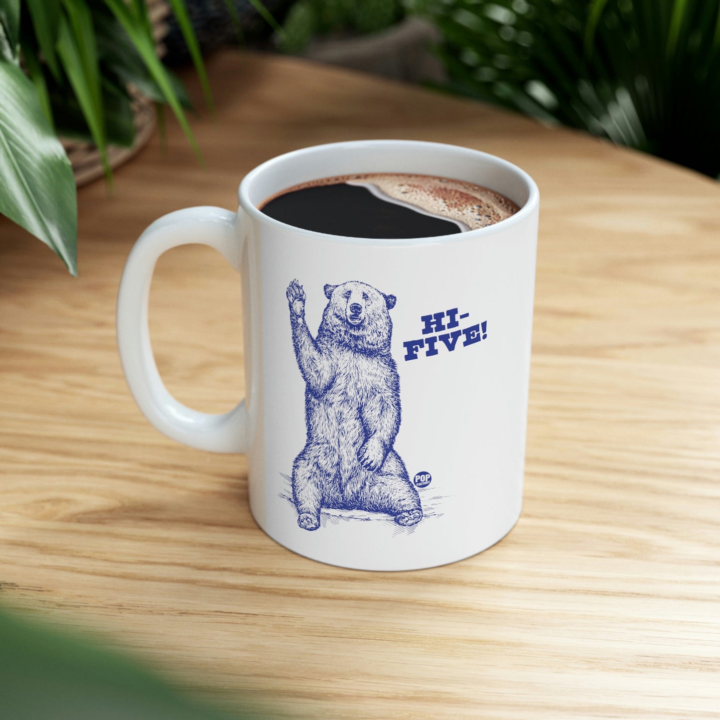 HI FIVE BEAR COFFEE MUG