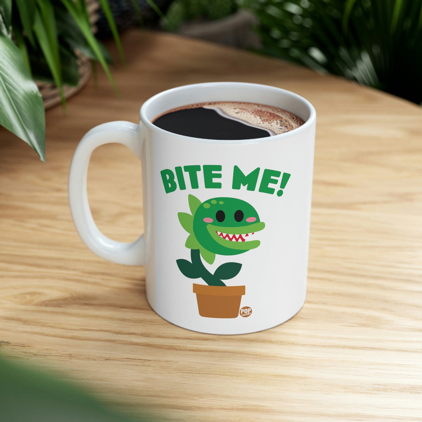 BITE ME VENUS FLYTRAP COFFEE MUG