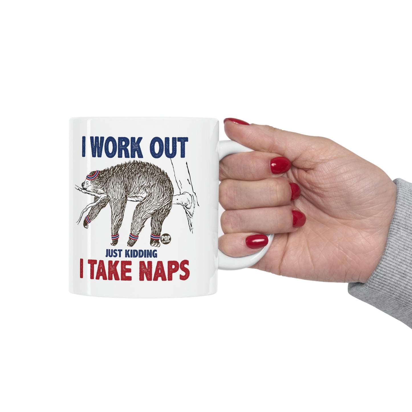 I Work Out Sloth Coffee Mug