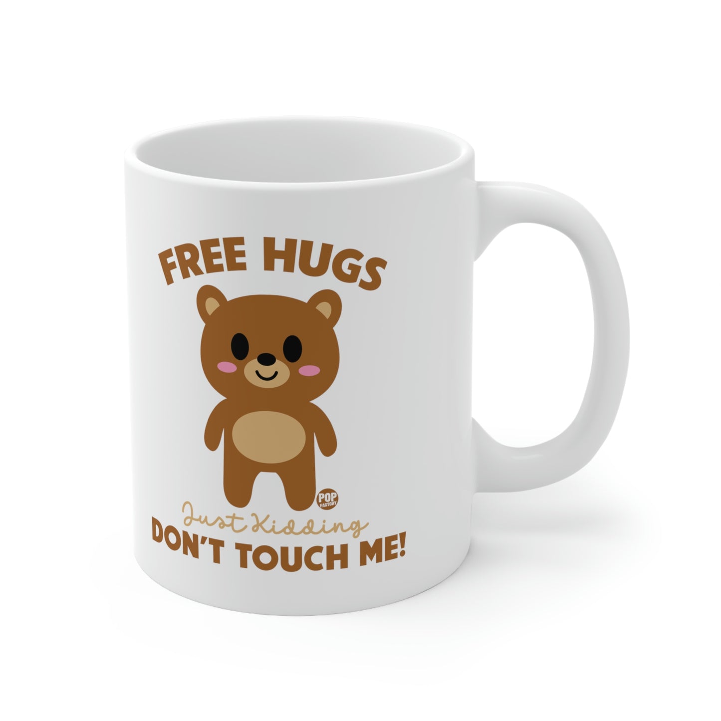 FREE HUGS JUST KIDDING COFFEE MUG