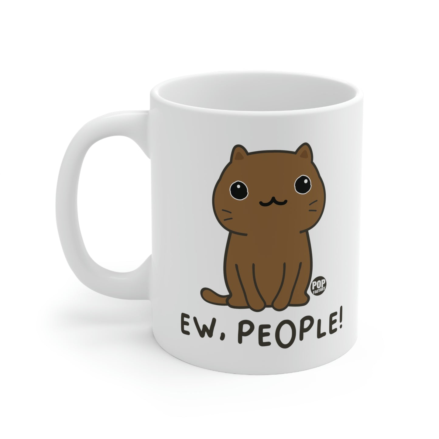 EW PEOPLE CAT COFFEE MUG